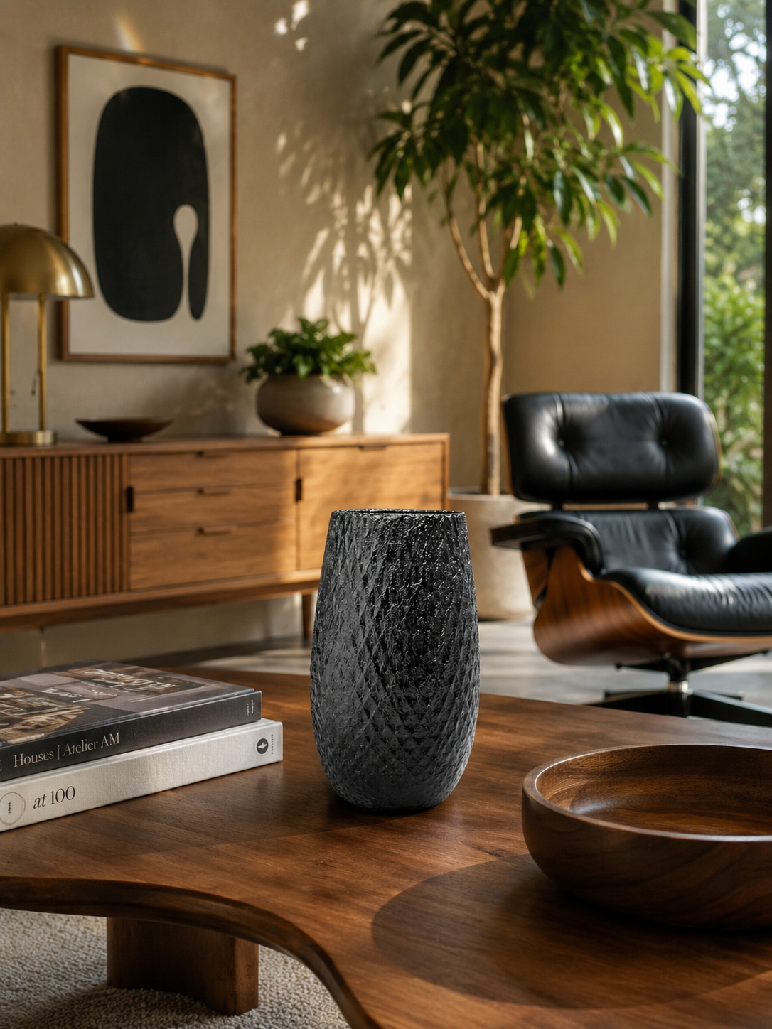 Design Vase „Sam“ – Handveredelte Dekovase mit Struktur